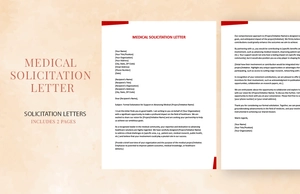 Medical Solicitation Letter