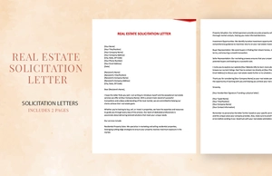 Real Estate Solicitation Letter Real Estate Solicitation Letter
