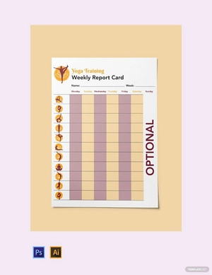 Training Report Card Template