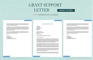 Grant Support Letter