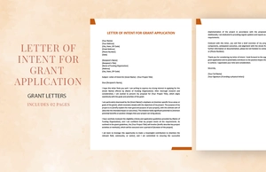 Letter Of Intent For Grant Application Letter Of Intent For Grant Application