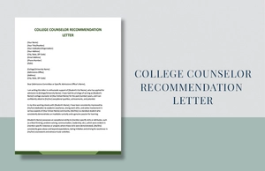 college counselor recommendation letter