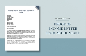 Proof Of Income Letter From Accountant