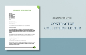Contractor Collection Letter