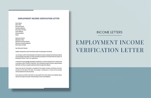 Employment Income Verification Letter