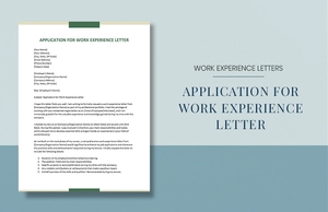 Application For Work Experience Letter Application For Work Experience Letter
