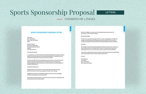 Sports Sponsorship Proposal Letter