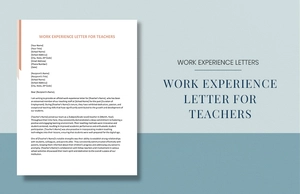 Work Experience Letter for Teachers Work Experience Letter for Teachers