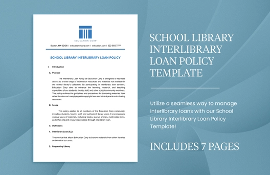School Library Interlibrary Loan Policy Template
