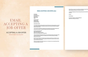 Email Accepting a Job Offer Letter