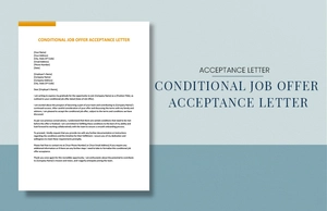 Conditional Job Offer Acceptance Letter