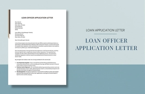 Loan Officer Application Letter