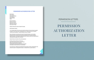 Permission Authorization Letter