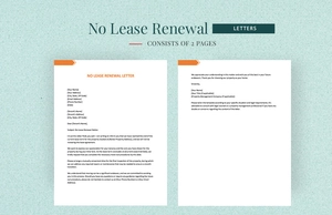 No Lease Renewal Letter No Lease Renewal Letter