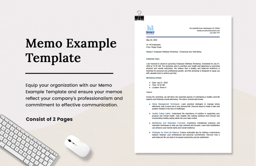 Memo Example Template Memo Example Template