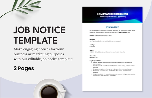 Job Notice Template