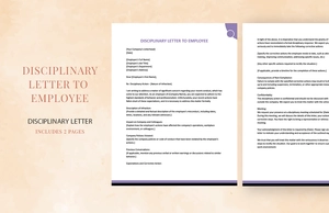 Disciplinary Letter To Employee
