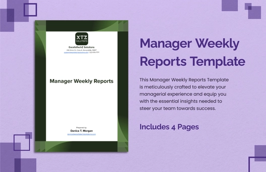 Manager Weekly Reports Template Manager Weekly Reports Template