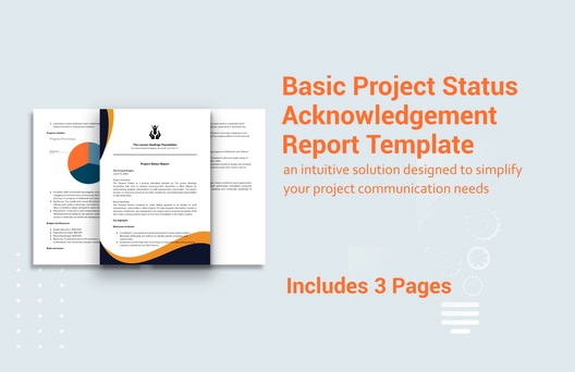 Basic Project Status Acknowledgement Report Template