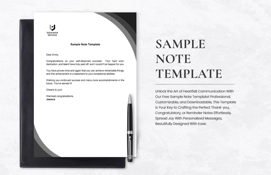 Sample Note Template Sample Note Template