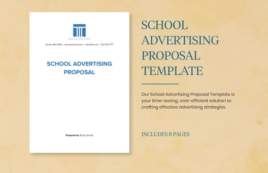 School Advertising Proposal Template