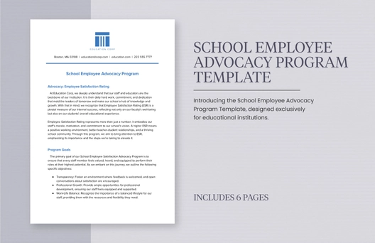 School Employee Advocacy Program Template School Employee Advocacy Program Template