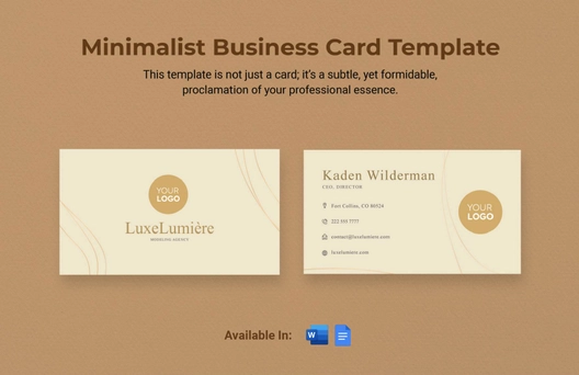 Minimalist Business Card Template