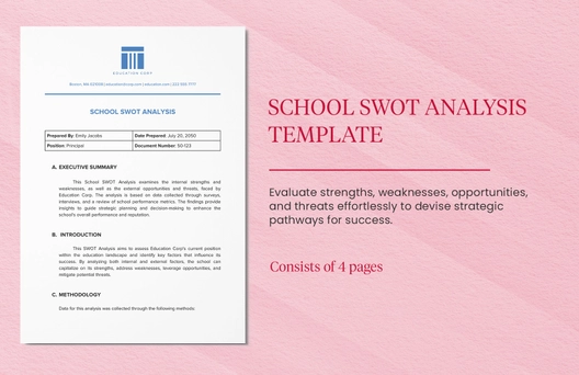 School SWOT Analysis Template