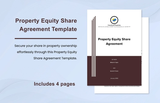 Property Equity Share Agreement Template