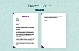 Farewell letter Farewell letter