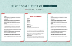 Business Sale Letter Of Intent Business Sale Letter Of Intent