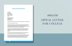 Appeal Letter For College