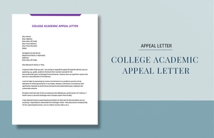 College Academic Appeal Letter