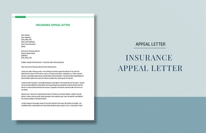 Insurance Appeal Letter