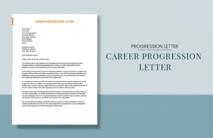 Career progression letter Career progression letter