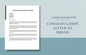 Congratulation Letter To Friend