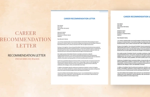 Career Recommendation Letter Career Recommendation Letter