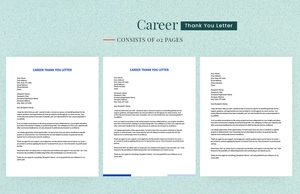 Career Thank You Letter Career Thank You Letter