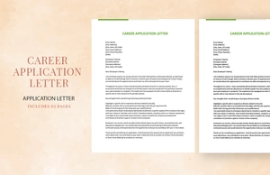 Career Application Letter Career Application Letter