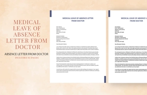 Medical Leave Of Absence Letter From Doctor
