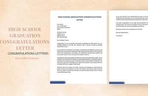 High School Graduation Congratulations Letter