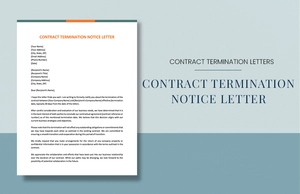 Contract Termination Notice Letter