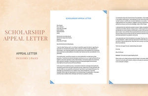 Scholarship Appeal Letter