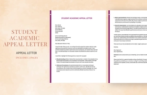 Student Academic Appeal Letter Student Academic Appeal Letter