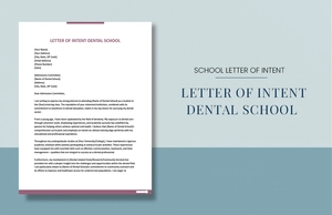 Letter Of Intent Dental School Letter Of Intent Dental School