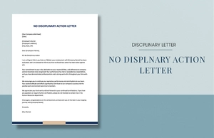 No Disciplinary Action Letter