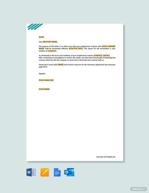Employment Contract Termination Letter