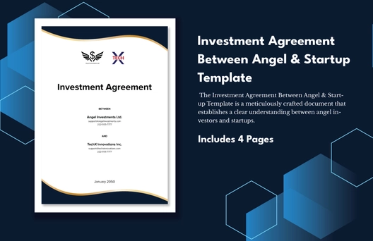 Investment Agreement Between Angel & Startup Template