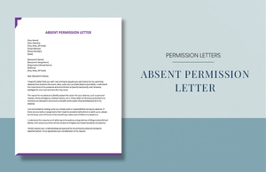 Absent Permission Letter