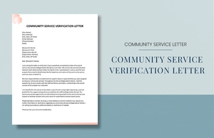 Community Service Verification Letter